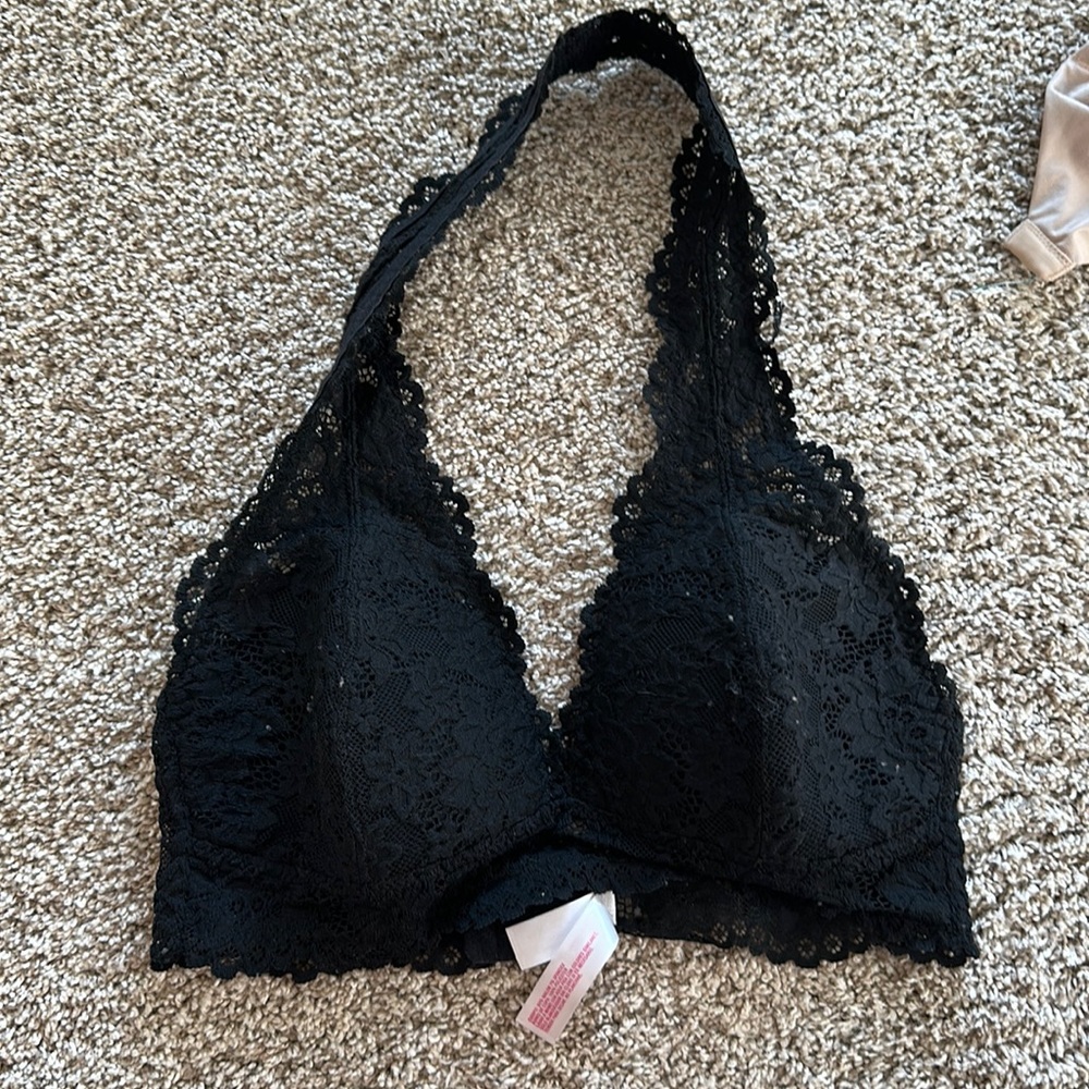Target Xhilaration Black Lace Halter Bralette